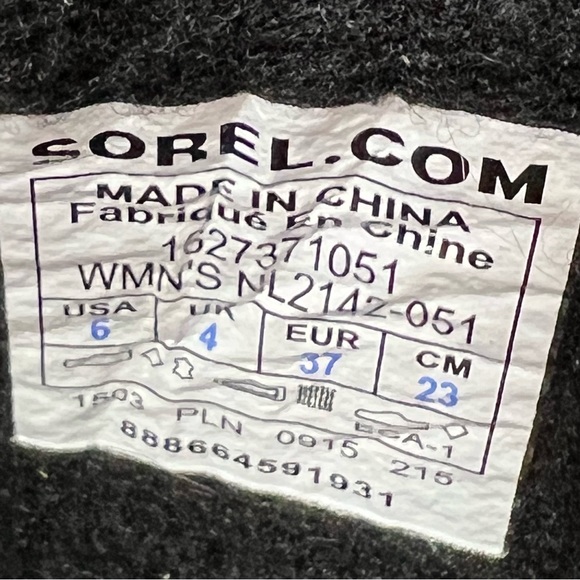 Sorel Joan of Arctic Knit II Boots Women’s Size 6 Shale Suede Waterproof - Picture 10 of 14